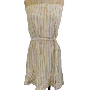 Cloth & Stone Size XS Striped Tie Belt Strapless Boho Dress